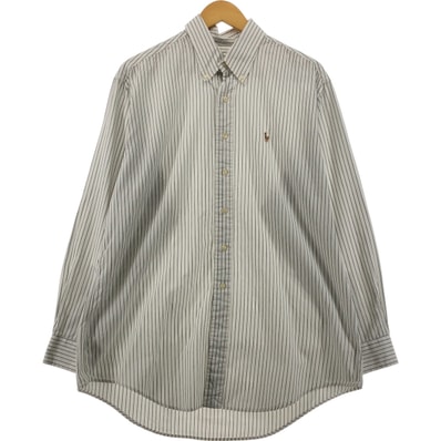 古着 ラルフローレン Ralph Lauren POLO by Ralph Lauren BLAKE 長袖 ボタンダウンストライプシャツ メンズL相当/eaa551952