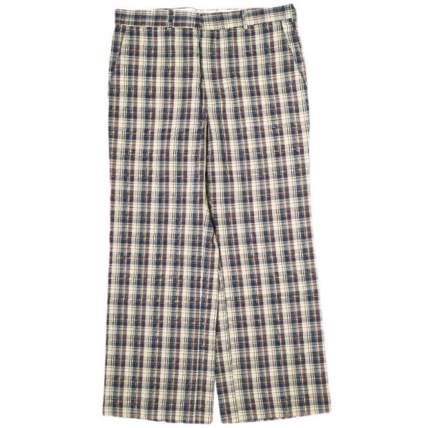 Levi's リーバイス チェックトラウザーズパンツ サイズ表記無し(M程度) BEIGE/NAVY ヴィンテージ 紺タグ LEVI'S MENSWEAR ボトムス g21201