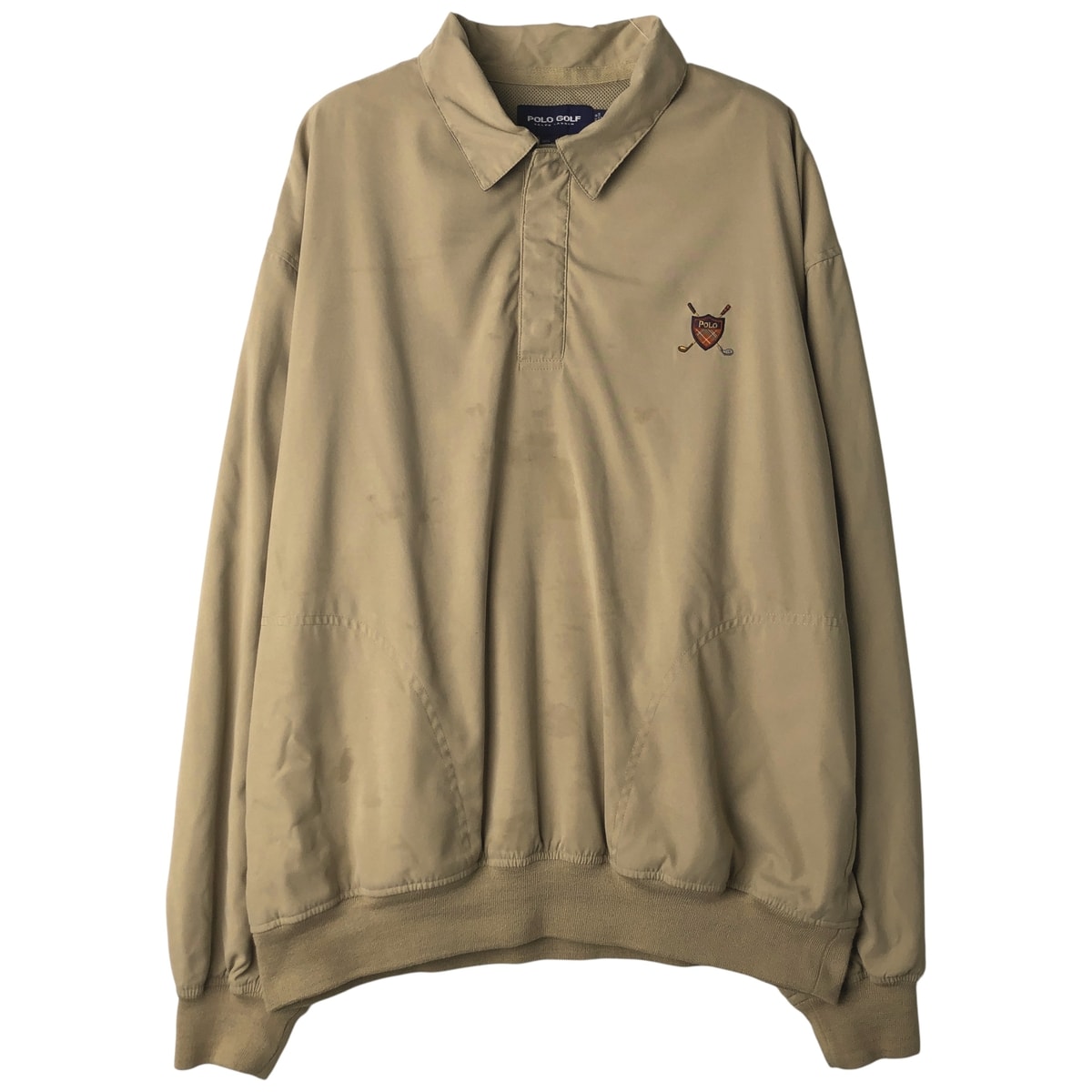 古着 ラルフローレン Ralph Lauren POLO GOLF ポロゴルフ 襟付き ハーフスナップ ウォームアッププルオーバー メンズXL相当/eaa610426