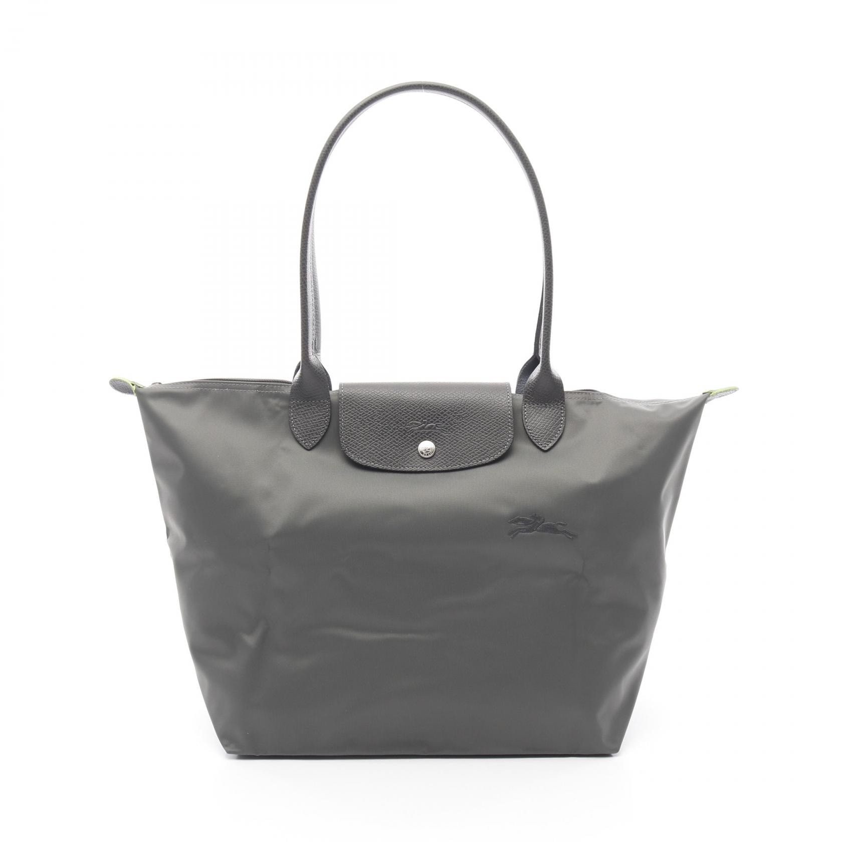 ロンシャン Longchamp ル プリアージュ グリーン L ショルダーバッグ バッグ キャンバス レザー レディース グレー系 L1899919P66 【新品】