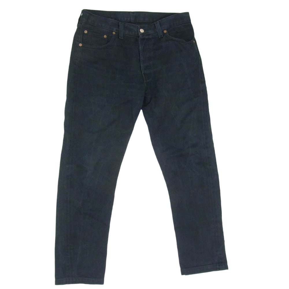 Levi's リーバイス 90s フランス製 ユーロ 501 後染め ボタン フライ ブラック デニム パンツ ボタン裏 刻印 275 ブラック系 34【中古】