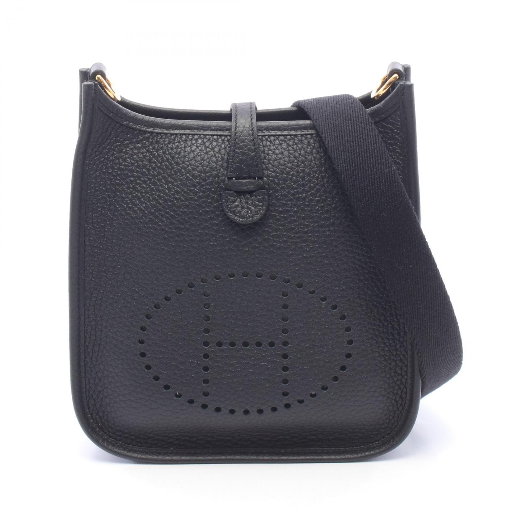 エルメス HERMES エヴリンTPM ショルダーバッグ バッグ レザー トリヨンクレマンス トリヨンクレマンス レディース ブラック系 【中古】