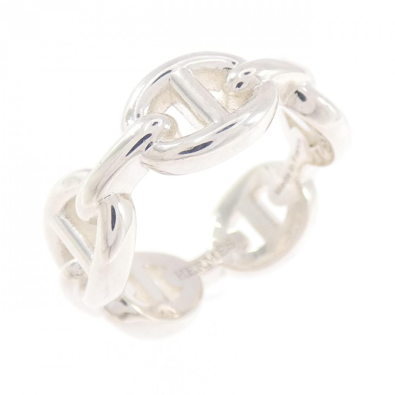 Hermes Chaine D'ancre Enchainee Ring PM "Silver"