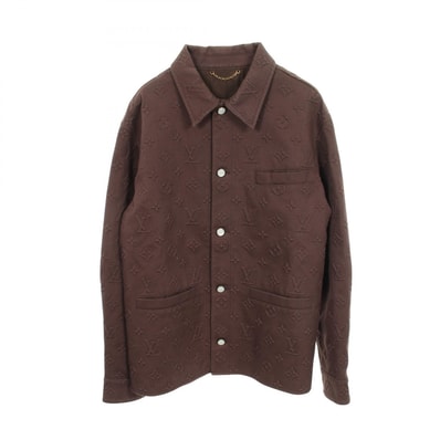 ルイ・ヴィトン LOUIS VUITTON モノグラムエンボスド オーバーシャツ 衣料品 アウター コットン メンズ ブラウン系 【中古】