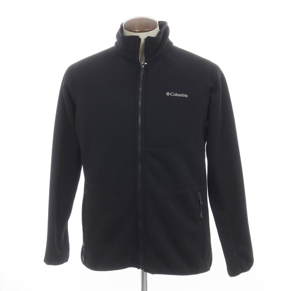 【中古】コロンビア Columbia リバーシブル ポリエステル ワッフル スタンドカラー フリースジャケット ブラック【サイズXL】【メンズ】