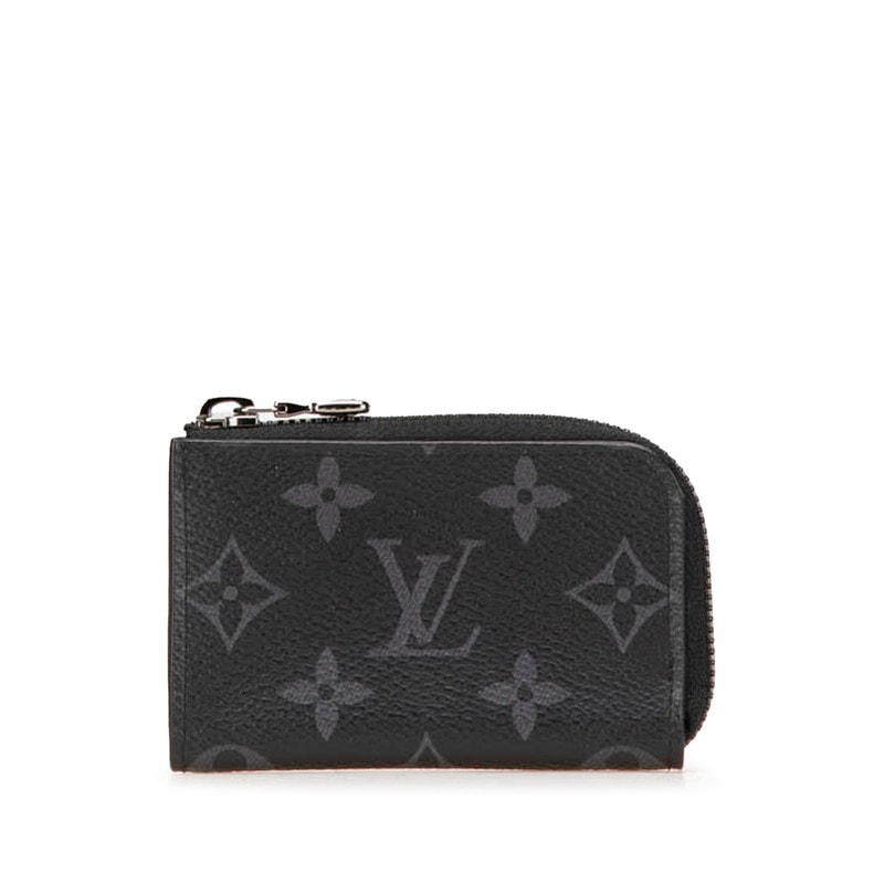 ルイ ヴィトン モノグラム エクリプス ポルトモネ ジュール コインケース 小銭入れ M63536 ブラック PVC レザー メンズ LOUIS VUITTON 【中古】