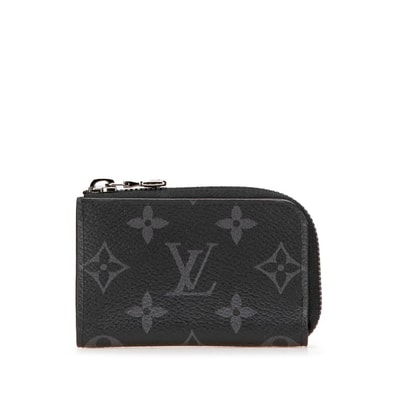 ルイ ヴィトン モノグラム エクリプス ポルトモネ ジュール コインケース 小銭入れ M63536 ブラック PVC レザー メンズ LOUIS VUITTON 【中古】