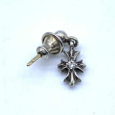 Chrome Hearts Tiny E CH Plus Drop Earring Diamond "Silver"