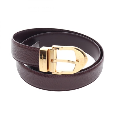 ルイ・ヴィトン LOUIS VUITTON サンチュール クラシック タイガ アカジュー ベルト 衣料品 レザー ボルドー メンズ ボルドー系 M6841 【中古】