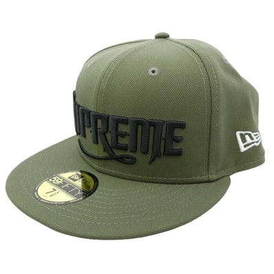 Supreme シュプリーム 24AW SUP-FW24-WEEK8-020 Mister Cartoon New Era ミスター カートゥーン ニューエラ キャップ 帽子 モスグリーン系【美品】【中古】