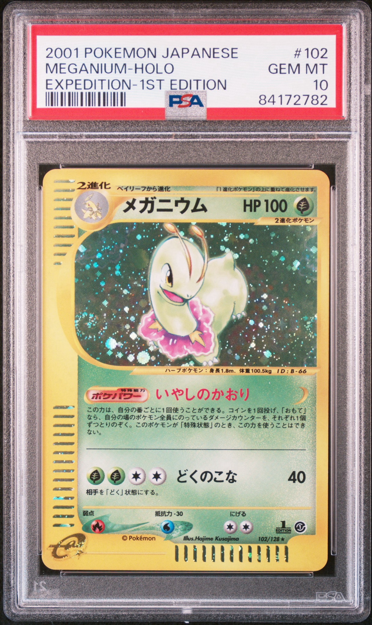 メガニウム ポケモンカードe 1ED キラ eカード ポケカ 渦巻 メガニウム ☆ :1ED [e1 102/128](ポケモンカードe 第1弾「基本拡張
