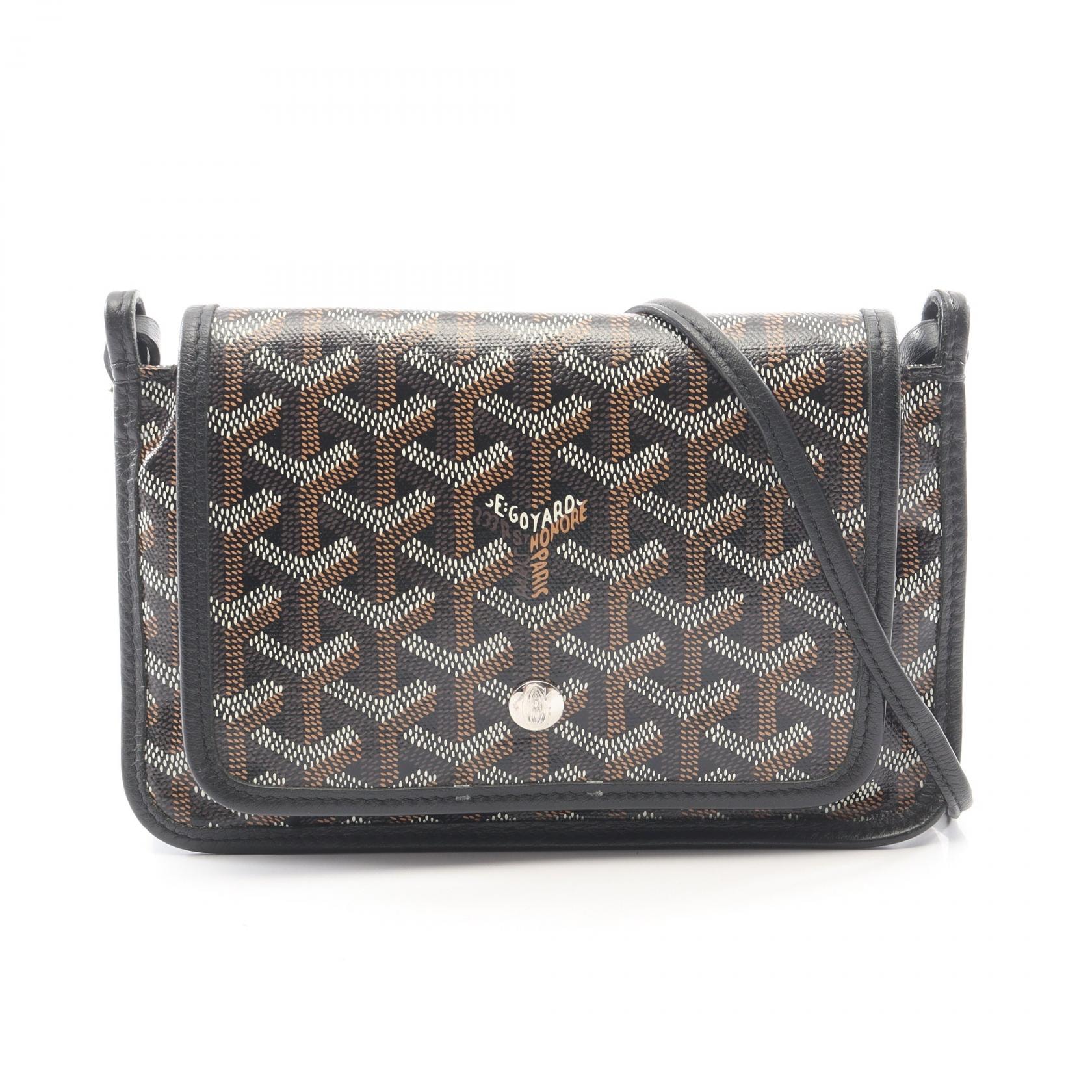 ゴヤール GOYARD プリュメ ポーチウォレット ショルダーバッグ バッグ PVCコーティングキャンバス レザー レディース ブラック系 / マルチカラー PLUMETPMLTY01CL01P 【中古】