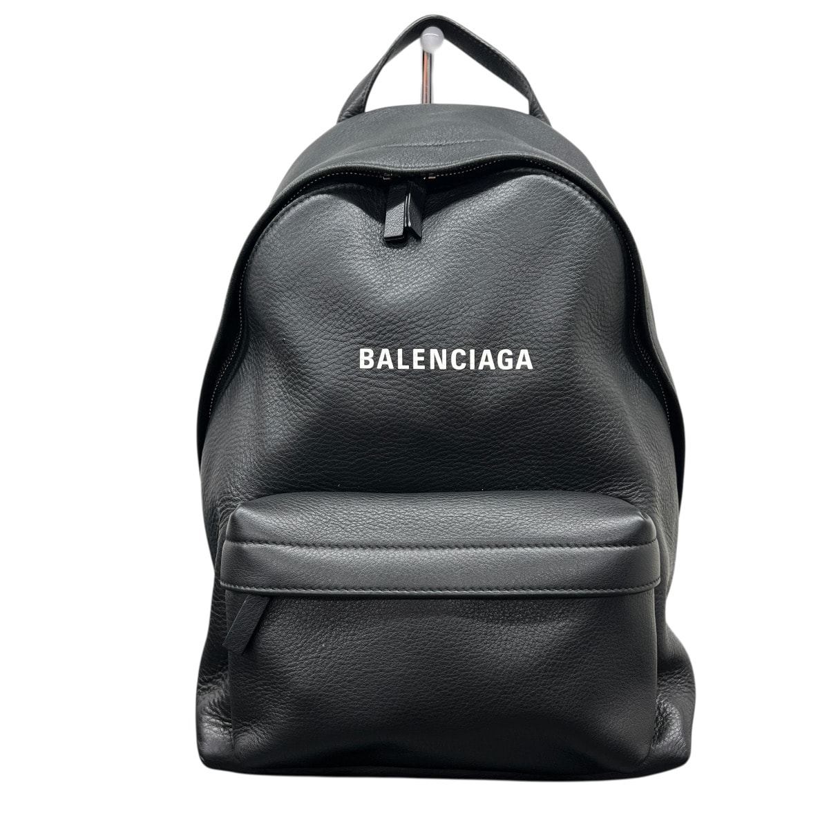 BALENCIAGA 極美品 バレンシアガ エブリデイ バックパック S リュック デイパック 552379 カーフレザー バックパック ロゴ ユニセックス Aランク 中古 鑑定済 バレンシアガリュック