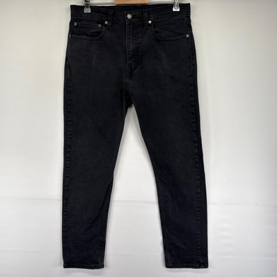 古着 リーバイス Levi's デニム パンツ 502 ジッパーフライ 5ポケット ブラックデニム テーパード W34 L32 ブラック系 メンズ