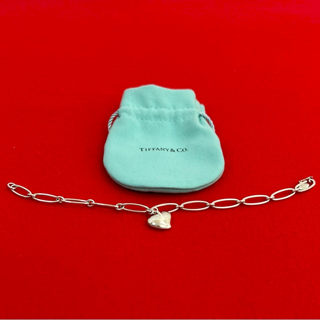 TIFFANY&Co. ティファニー カーブド ハート シルバー925 ブレスレット シルバー
 95582