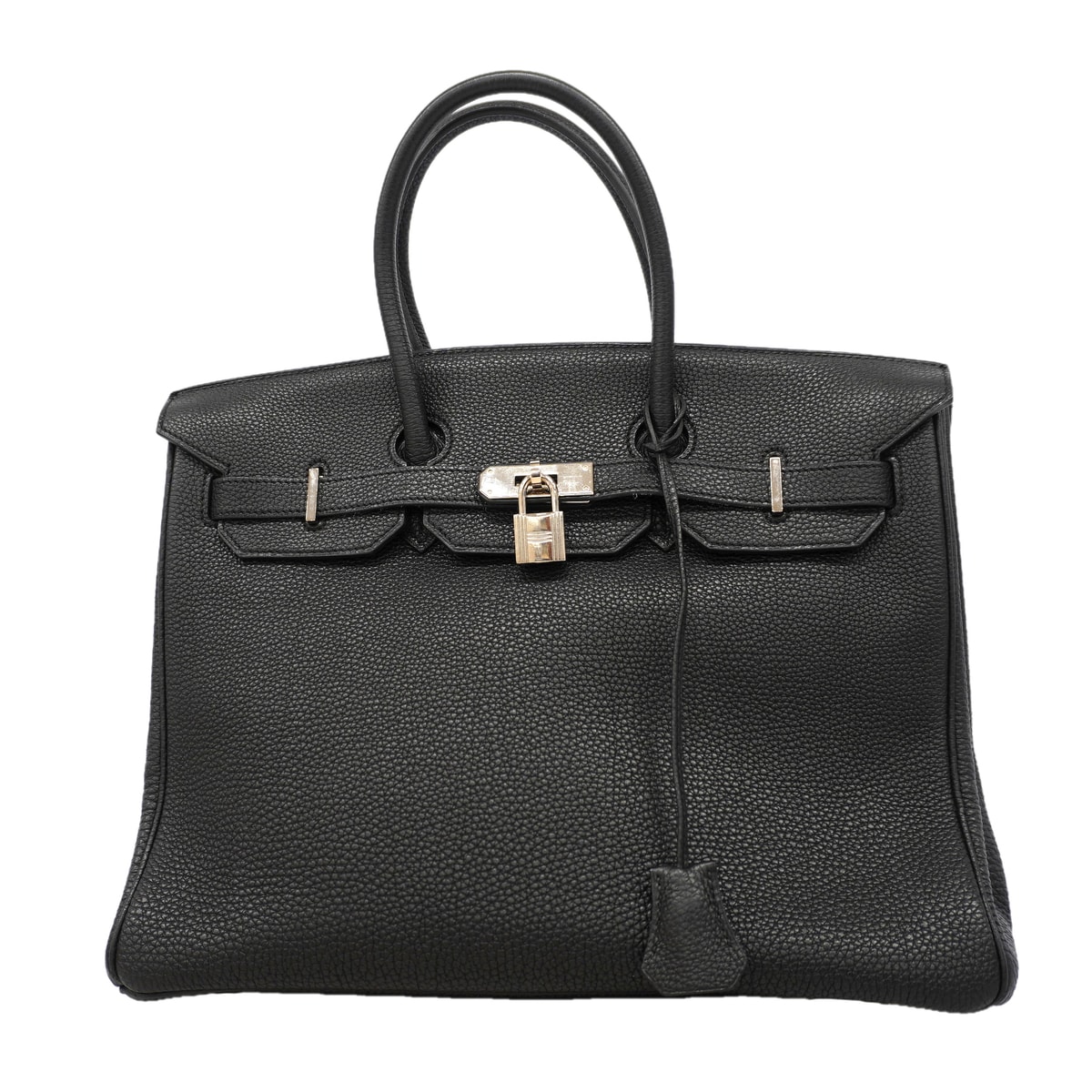 ★SALE【6hc2601】エルメス ハンドバッグ バーキン35 トゴ ブラック シルバー金具 □L刻印【中古】レディース