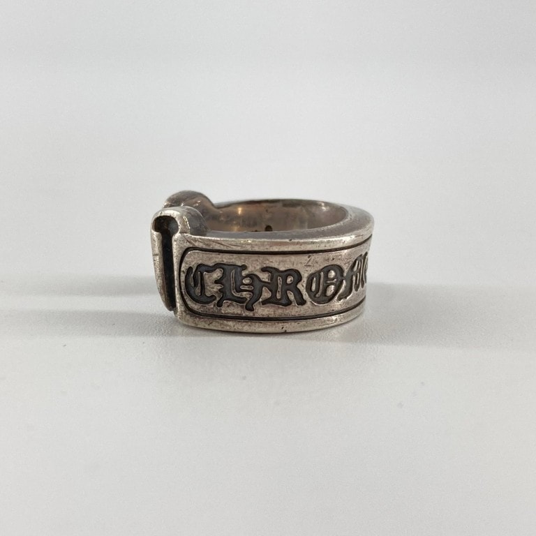 Chrome Hearts CH Scroll Label Ring / Large "Silver"