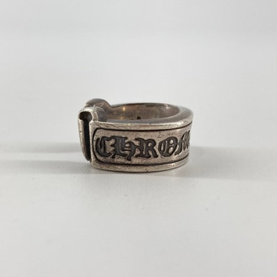 Chrome Hearts CH Scroll Label Ring / Large "Silver"