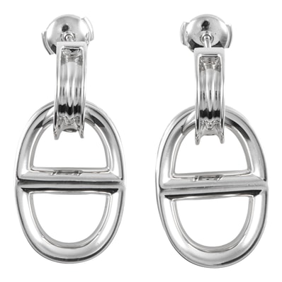 HERMES エルメス シェーヌダンクル レポンスGM ピアス イヤリング シルバー925 シルバー【中古】