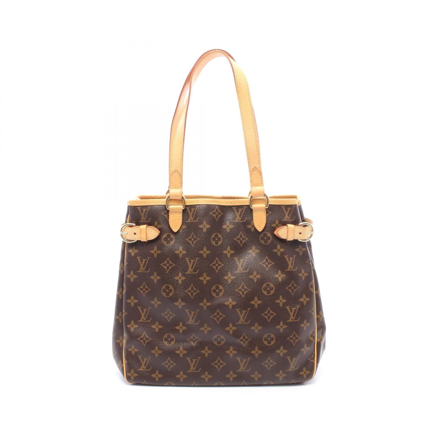 ルイ・ヴィトン LOUIS VUITTON バティニョール ヴェルティカル トートバッグ バッグ PVCコーティングキャンバス レザー モノグラム レディース ブラウン系 M51153 【中古】