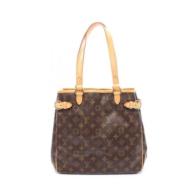 ルイ・ヴィトン LOUIS VUITTON バティニョール ヴェルティカル トートバッグ バッグ PVCコーティングキャンバス レザー モノグラム レディース ブラウン系 M51153 【中古】