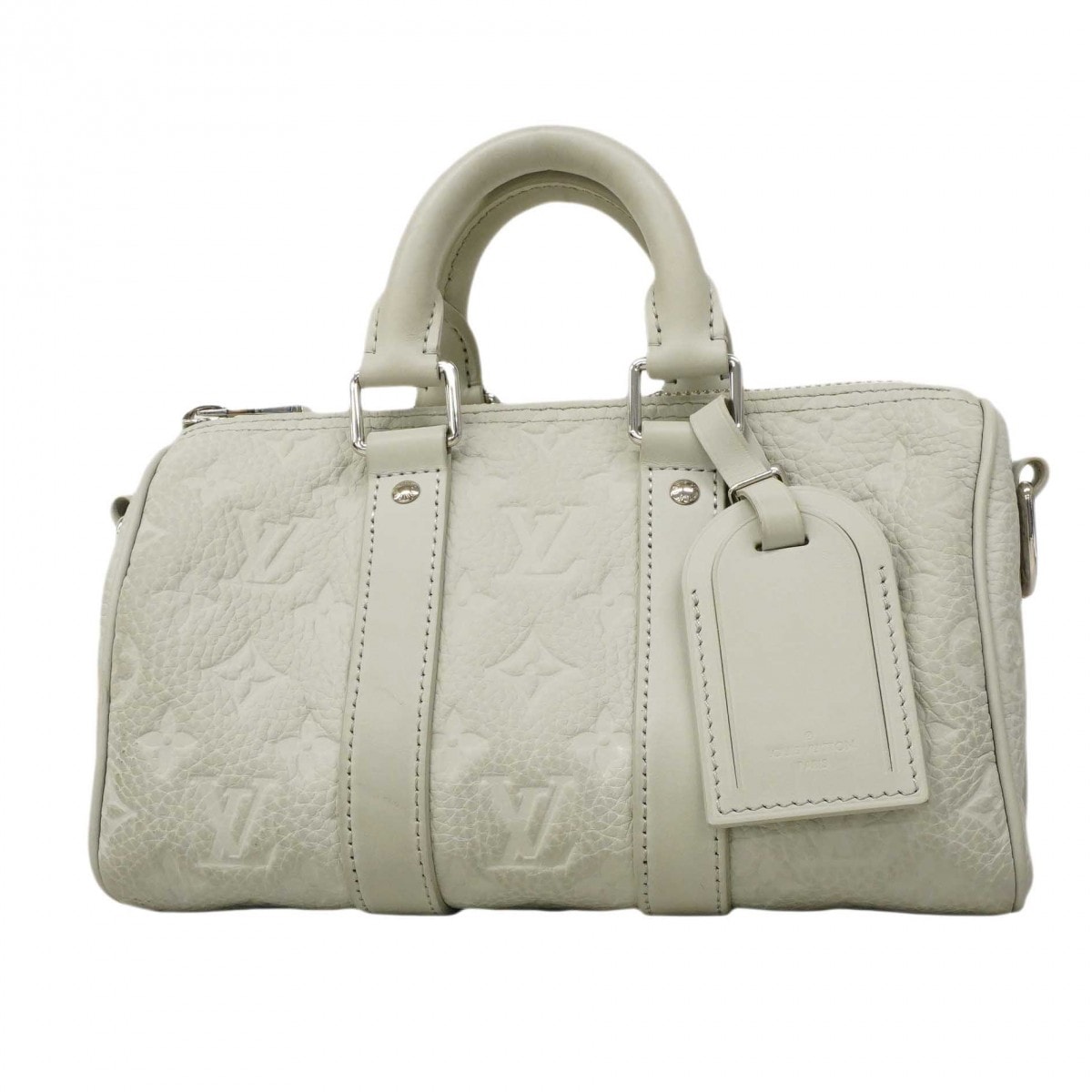 【6dc3593】ルイヴィトン ハンドバッグ モノグラム・トリヨン キーポルバンドリエール25 M23163 ライトグレー【中古】メンズ
