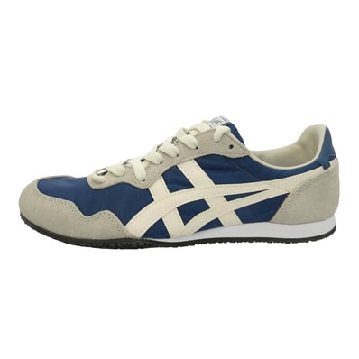 ONITSUKA TIGER オニツカタイガー 1183B400-406 SERRANO セラーノ MAKO BLUE/CREAM ローカット スニーカー ネイビー系 グレー系 24cm【極上美品】【中古】