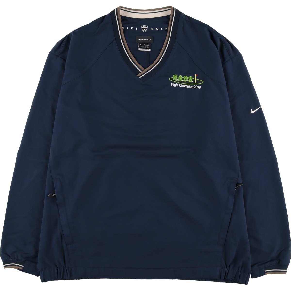 古着 00年代 ナイキ NIKE GOLF ゴルフ Vネック ウォームアッププルオーバー メンズXL相当/eaa630931