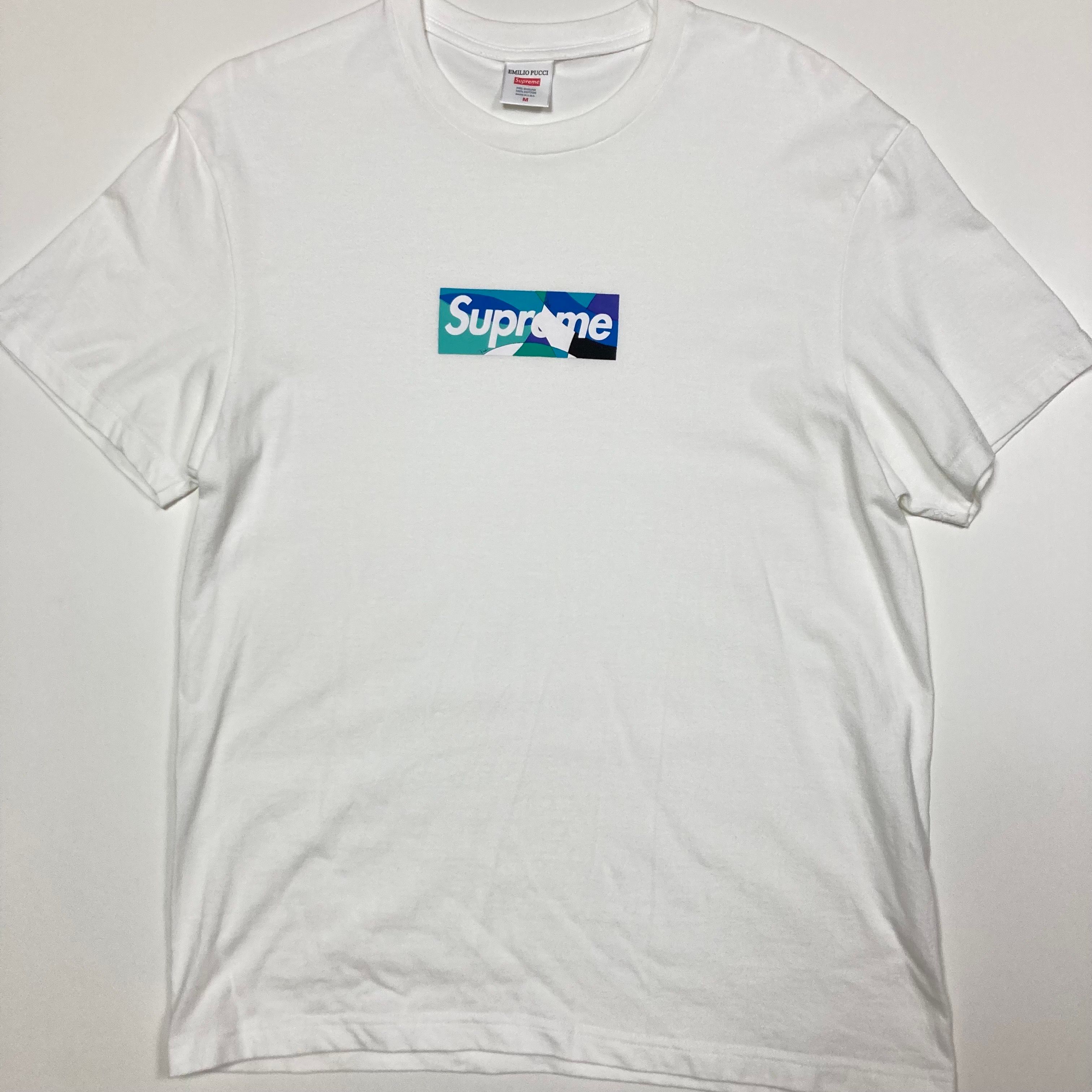 Supreme / Emilio Pucci® Box Logo Tee "White/Blue"