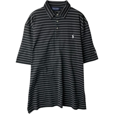 古着 ラルフローレン Ralph Lauren POLO GOLF ポロゴルフ 半袖 ボーダー ポロシャツ メンズM相当/eaa637472