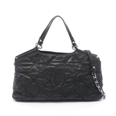 シャネル CHANEL ココマーク マトラッセ 2WAY ショルダーバッグ バッグ レザー レディース ブラック系 【中古】