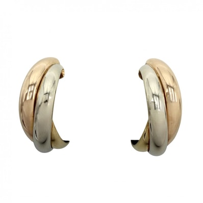 CARTIER カルティエ イヤリング トリニティ アクセサリー ジュエリー 18金YG/PG/WG Au750 K18イエローゴールド K18ピンクゴールド K18ホワイトゴールド レディース 約13.4g 美品【中古品】