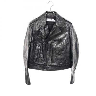 ディオール Dior ライダースジャケット 衣料品 アウター レザー メンズ ブラック系 425V02AL244 【中古】