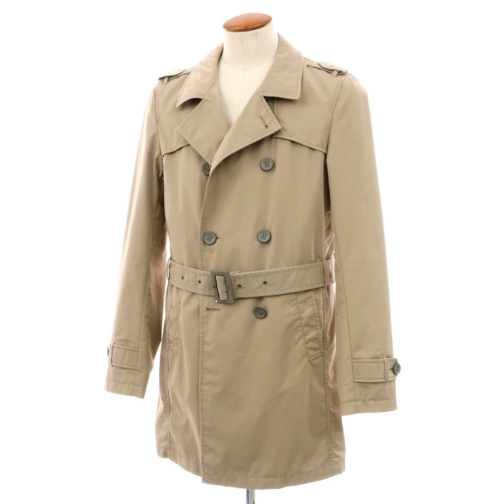 【中古】ヘルノ Herno コットンナイロン トレンチコート ベージュ【サイズ48】【メンズ】