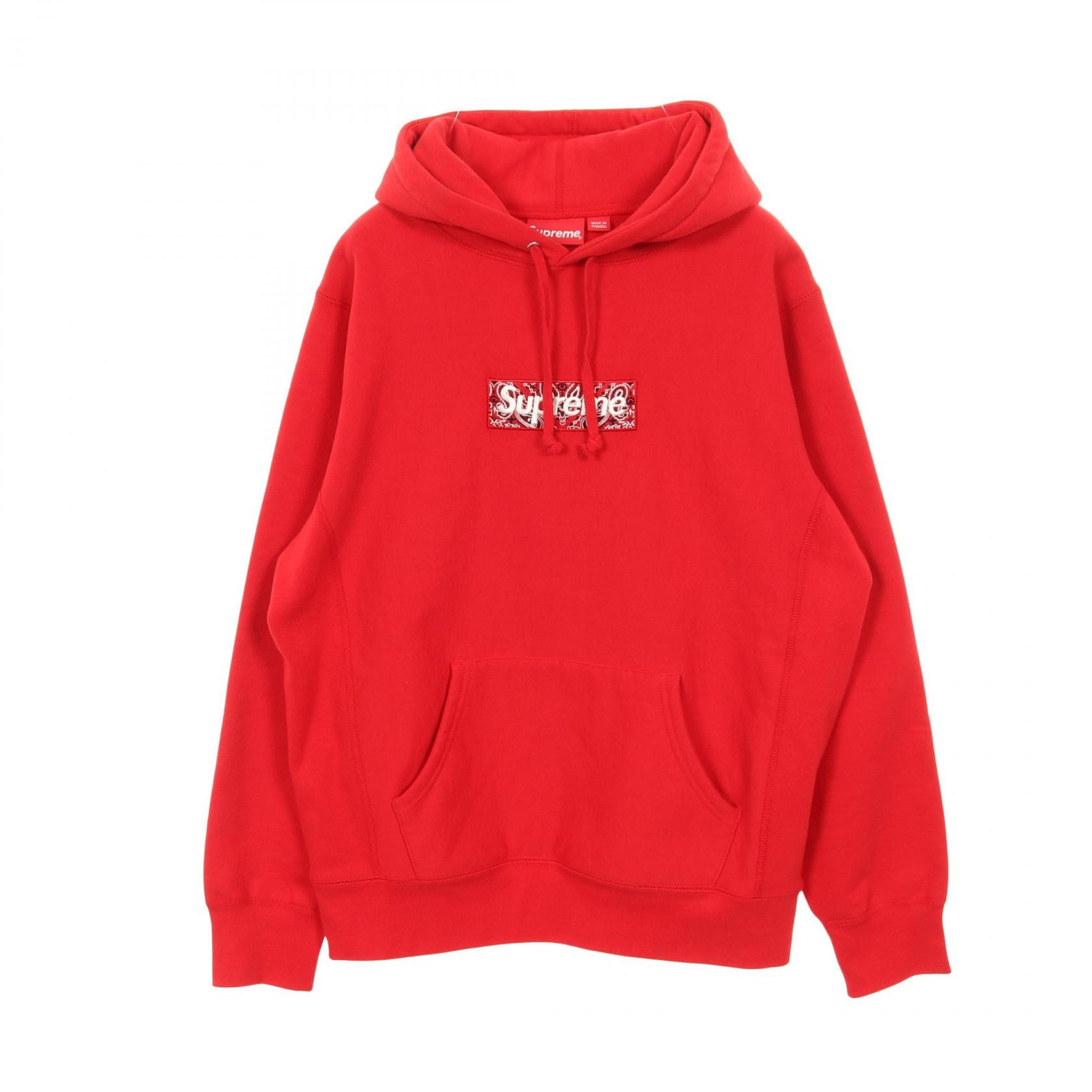 シュプリーム Supreme Bandana Box Logo Hooded Sweatshirt パーカー 衣料品 トップス コットン メンズ レッド系 【中古】