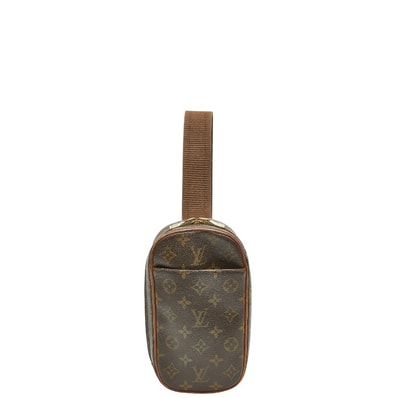 ルイ ヴィトン モノグラム ポシェットガンジュ ボディバッグ ウエストバッグ M51870 ブラウン PVC レザー メンズ LOUIS VUITTON 【中古】