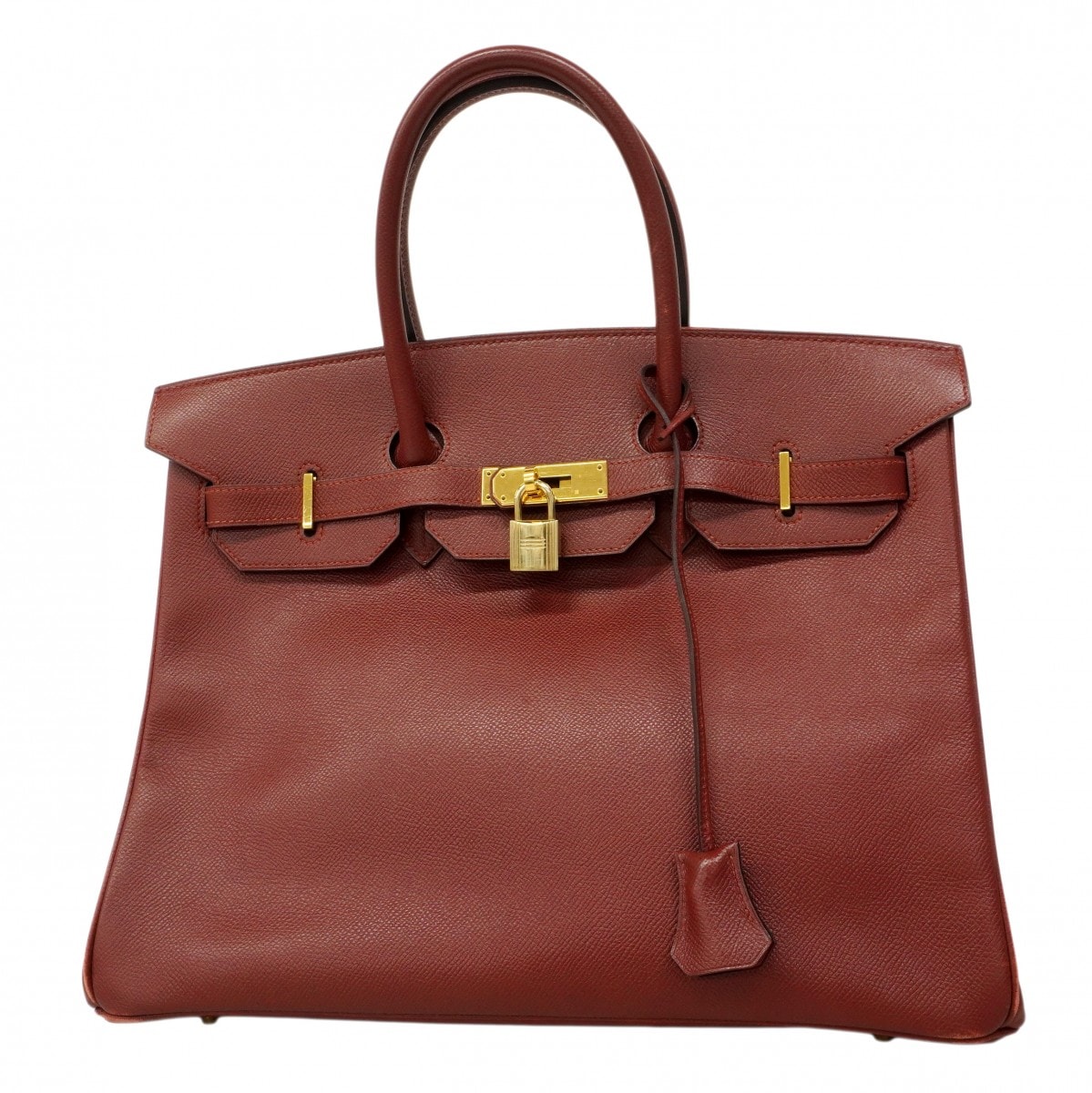 【6da0012】エルメス ハンドバッグ バーキン35 クシュベル ルージュアッシュ ゴールド金具 □B刻印【中古】レディース