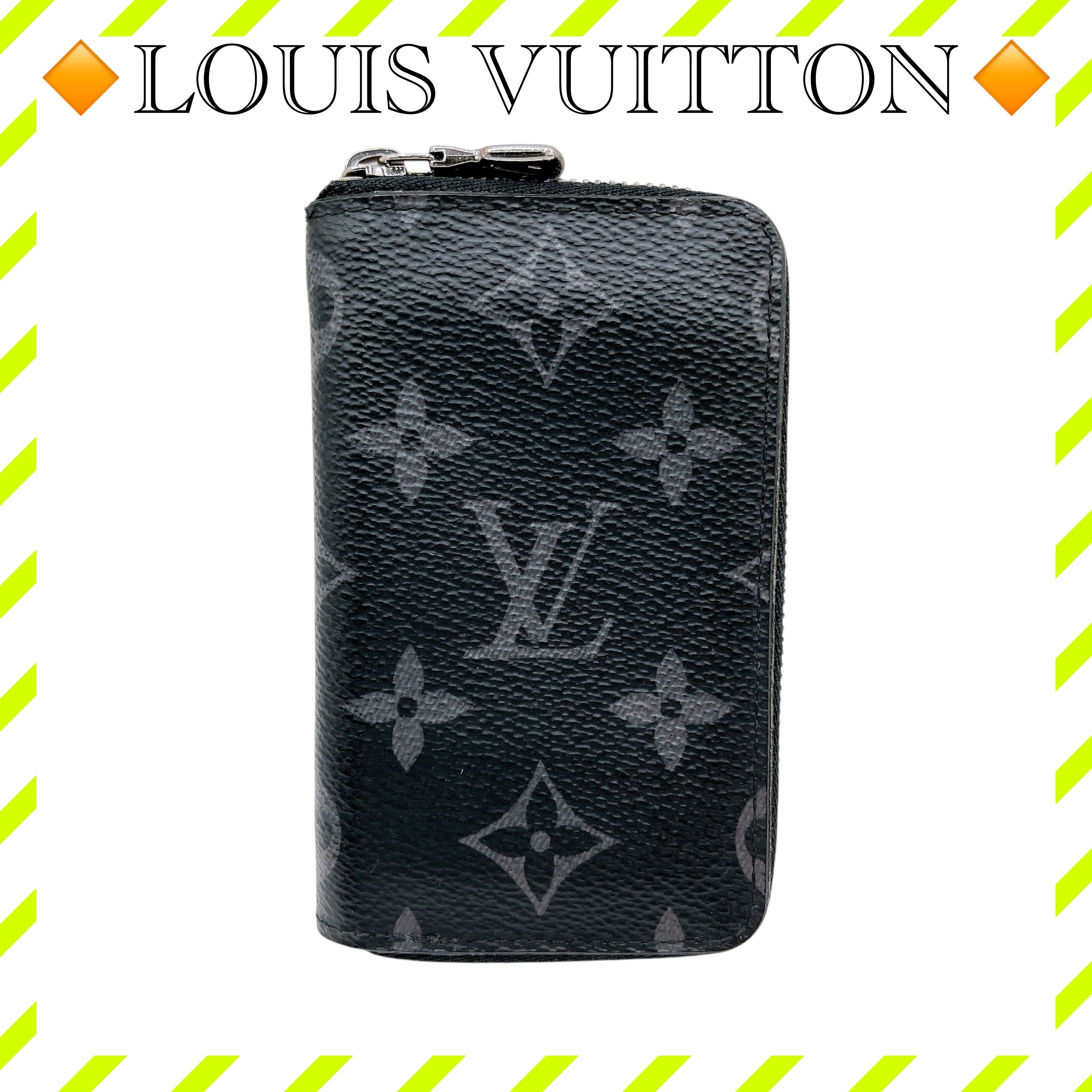 Louis Vuitton Zippy Coin Purse Vertical Monogram Eclipse
