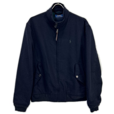 ポロ ラルフローレン ネイビー ウール混 BARACUDA JKT-LINED-WINDBREAKER