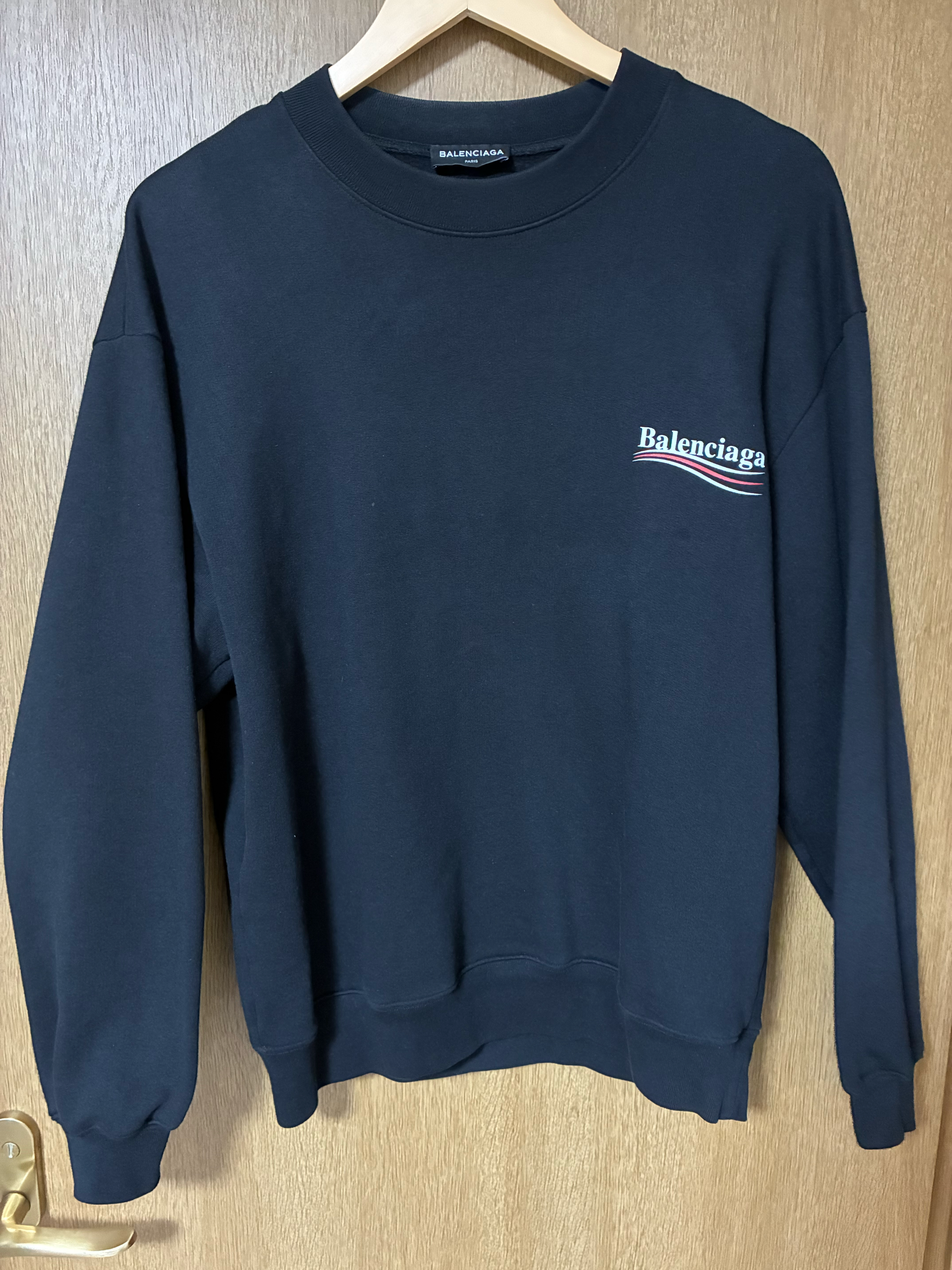 BALENCIAGA MENS Politicial Campaign Sweatshirt "Black"