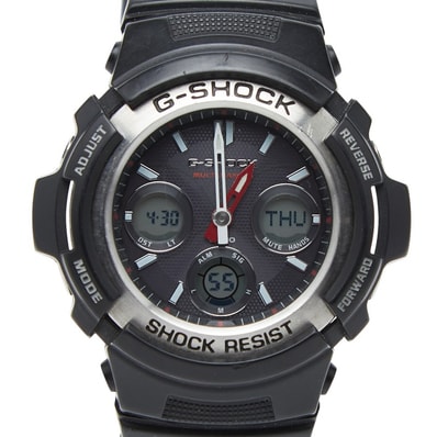 カシオ G-SHOCK 腕時計 AWG-M100 グレー文字盤 ラバー メンズ CASIO 【中古】