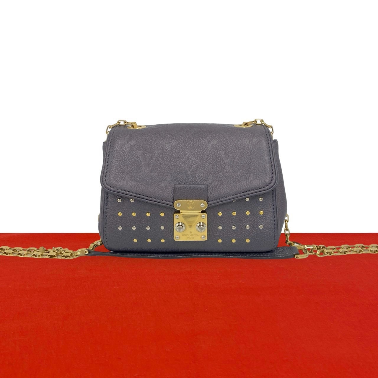 LOUIS VUITTON ルイヴィトン サンジェルマン BB モノグラム アンプラント レザー ショルダーバッグ グレー
 64892