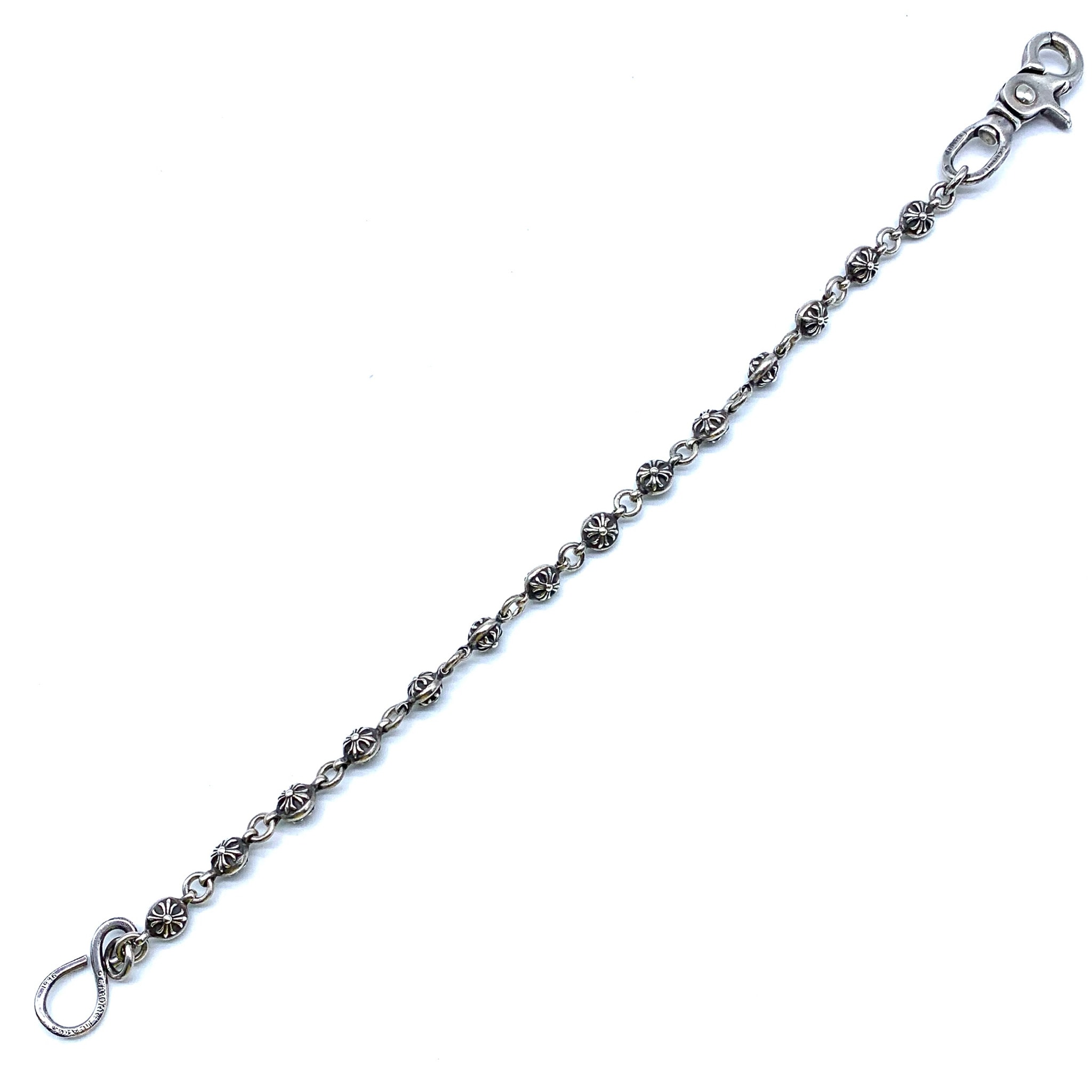 Chrome Hearts 1 Clip #2 Cross Ball Wallet Chain Short "Silver"