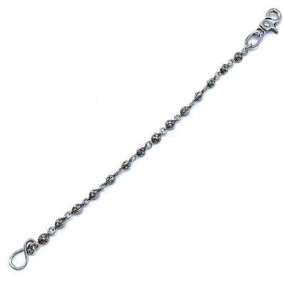 Chrome Hearts 1 Clip #2 Cross Ball Wallet Chain Short "Silver"
