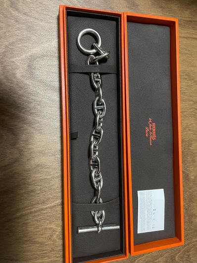 Hermes Chaine D'ancre TGM Bracelet "Silver"