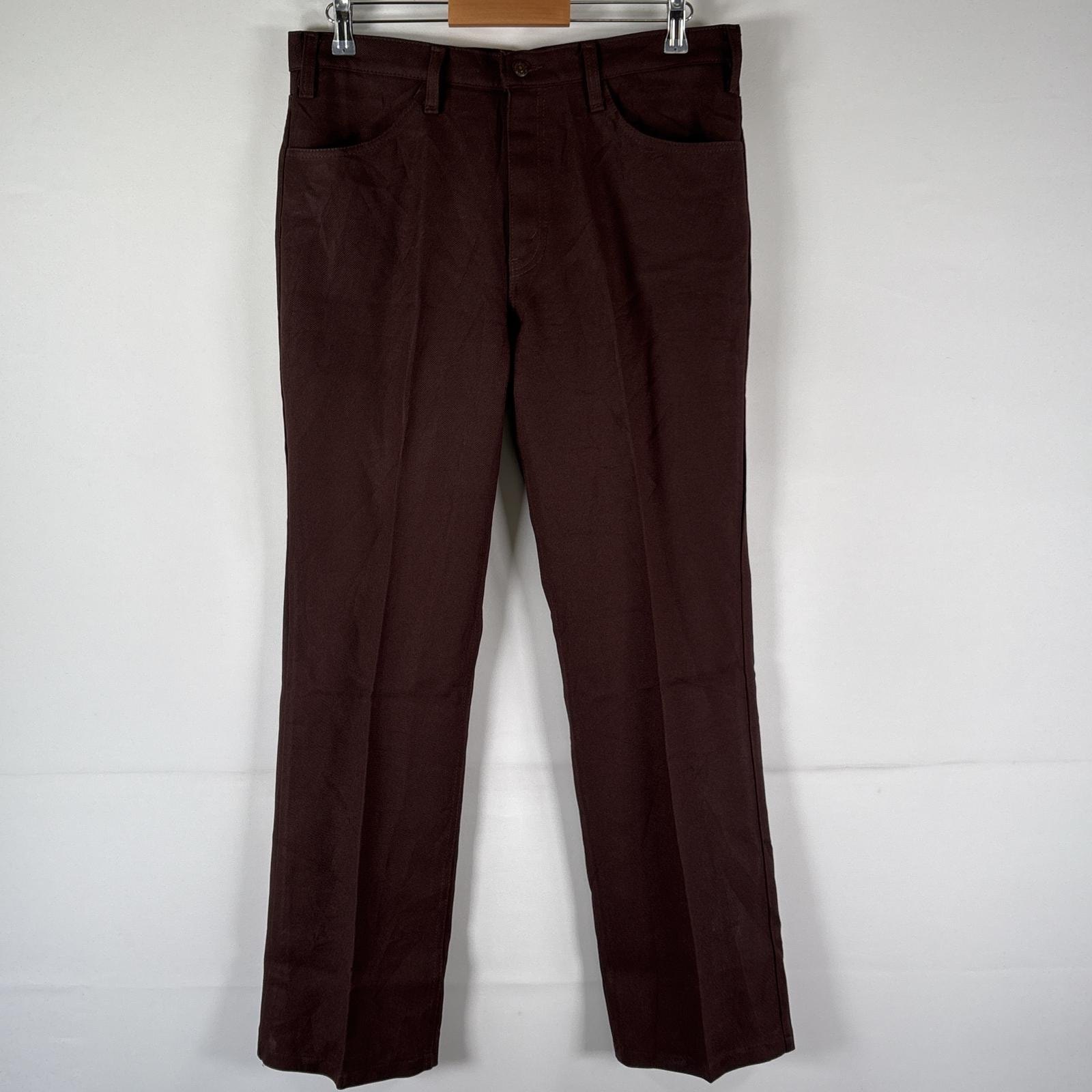古着 80's/80年代 ヴィンテージ リーバイス Levi's USA製 スラックスパンツ 長ズボン スコービルジップ ボタン裏698 ボトムス w36 L31 ブラウン メンズ