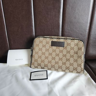 GUCCI GG Canvas Body Bag "Brown"
