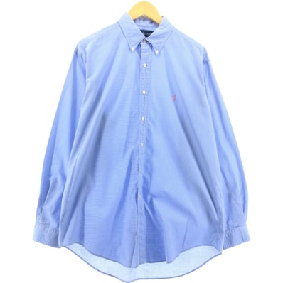 古着 ラルフローレン Ralph Lauren YARMOUTH 長袖 ボタンダウンチェックシャツ メンズL相当/eaa549388