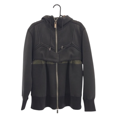 美品 Sacai サカイ スポンジ サイズ1 グレー シルバー金具 コットン ポリエステル/ パーカー フーディ ジャケット アウター 506830 【中古】