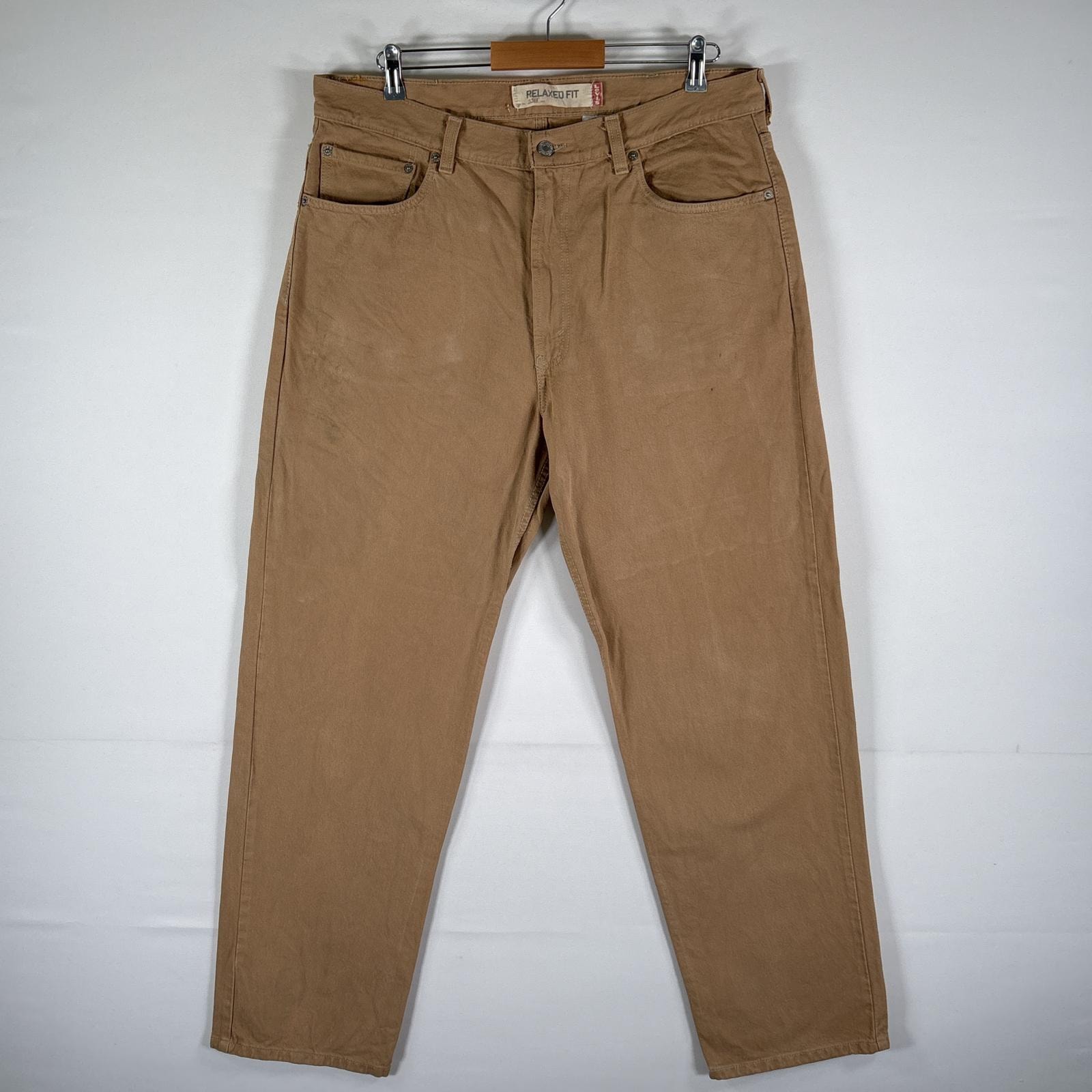 古着 リーバイス Levi's デニムパンツ 550 テーパード カラーパンツ ジーパン ジーンズ  色落ち w38 L32  ベージュ メンズ